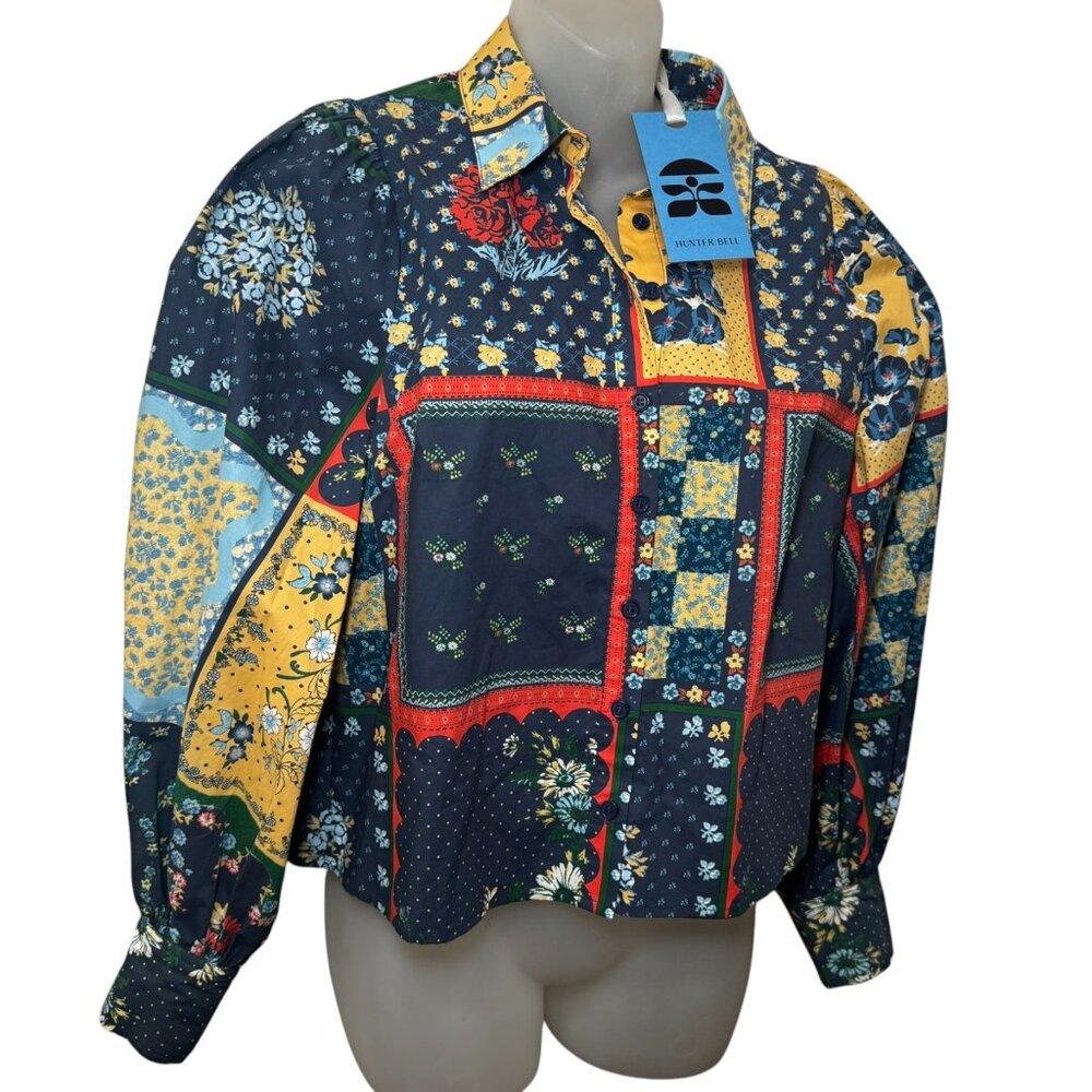 New $345 Hunter Bell Everett Patchwork Cotton Pop… - image 5